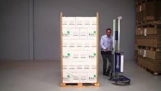 Wrapping pallets is easy with Kite's Stretch Safe machine