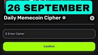 Memes Lab Bot Daily Cipher Today 26 September | Memes Lab Cipher Code Today | Daily Memecoin Cipher