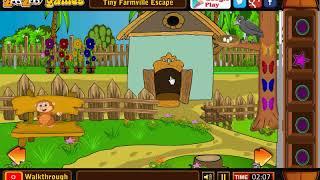 Tiny Farmville Escape | zoozoo games walkthrough | Escapegamesnew