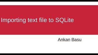 SQLite Import Text File into SQLite database as a table