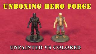 Unboxing Hero Forge: unpainted vs color miniature comparison and review in 4k