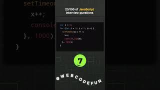 20/100 JAVASCRIPT Interview Questions