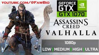 Assassin's Creed Valhalla | Ryzen 5 5600 + GTX 1070 Benchmark at Native 1080p