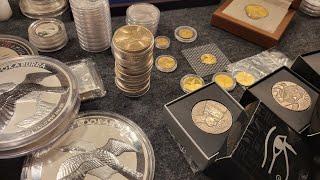 Viele verschiedene Silber und Goldmünzen Unboxing