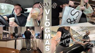 VLOGMAS DAY 8 | trying starbucks christmas drinks, shopping, evening skincare & cook with us