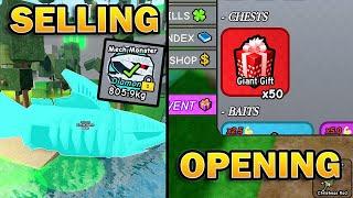 Opening 50 GIANT Presents, Selling Best Fish, and All Christmas Baits in Go Fishing