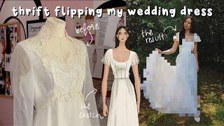 Making my Wedding Dress from a THRIFTED wedding dress ‍️