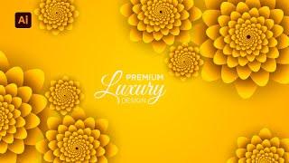 Abstract Floral Luxuries Premium Background Design in Adobe Illustrator CC 2021