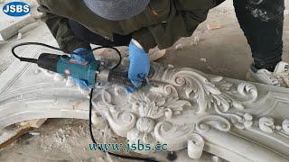 How does the marble carving be carved? JSBS -Factory for Stone Fountain, Fireplace, Statue show you!