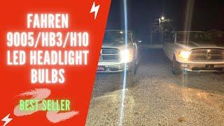 Fahren 9005/HB3/H10 LED Headlight Bulbs Review 2021 | Fahren LED Headlight Kit Installation & Test