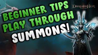 Beginner Tips!  Season 1 Play Through Episode 2!  Summons!  Dragonheir: Silent Gods