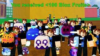 100 People Rolled Devil Fruits for me in Blox Fruits