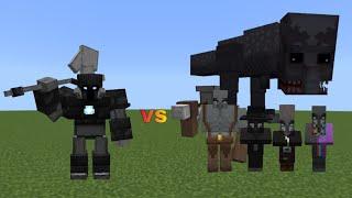 The Nameless Guardian vs Illage N Spillage Bosses | Minecraft Java | Mob Battle