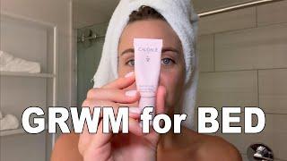 GRWM for bed skincare + haircare routine (trying NEW products)