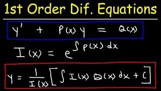 First Order Linear Differential Equations