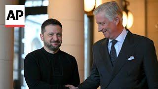 Zelenskyy meets Belgium's King Philippe in Brussels during EU summit