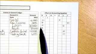 Accounting equation with journals and ledger