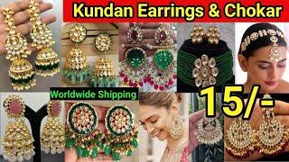 Trending Kundan Earrings & Choker Necklace Latest Collection | New Premium Quality Earrings 2023