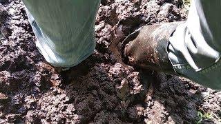 Rubber boots stuck in peat bog (in deep mud) (Part 2)