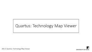 Quartus: Technology Map Viewer