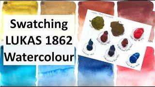 Swatching LUKAS 1862 Watercolours from Dot Card - credit @LanaGoesArt