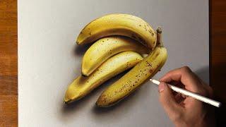 How to draw bananas - Time Lapse (Long Version)