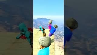 GTA 5 SPIDERMAN VS RED MINION VS YELLOW MINION VS GREEN MINION IN BATTLE! #gta5 #shorts