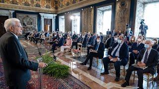 Mattarella all'inaugurazione della mostra "Quirinale Contemporaneo"