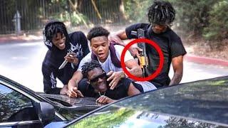 Throwing FAKE GANG SIGNS On Thugs In The hood! (ATLANTA)