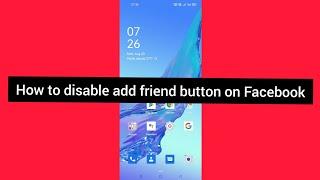 how to disable add friend button on Facebook