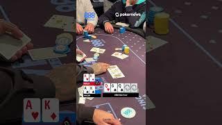 AK vs AK...  "Let's split" ... €888 Main Event   #shorts #pokernews
