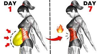  Hanging Belly To Flat Tummy in 7 Days| Top 30 Exercises to Burn Belly Fat & Slim Your Waist 100%