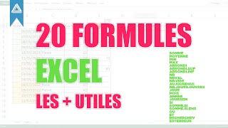 20 Formules les + utiles sous excel