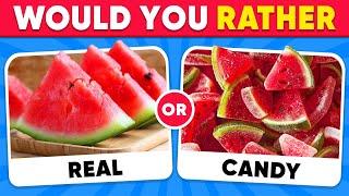 Would You Rather...? Real Food vs Candy Edition  Quiz Kingdom