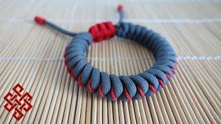 How to Make an Adjustable Stitched Snake Knot Paracord Bracelet Tutorial
