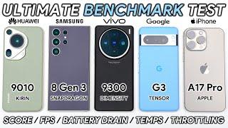 Huawei Pura 70 Ultra vs S24 Ultra / Vivo X100 Pro / Pixel 8 Pro / iPhone 15 Pro Max Benchmark Test