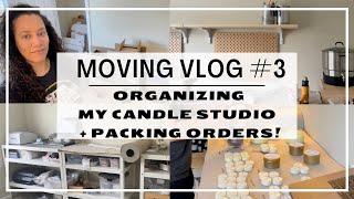 MOVING VLOG #3 | ORGANIZE MY CANDLE STUDIO WITH ME! + BUILDING MORE IKEA FURNITURE | (part 1)