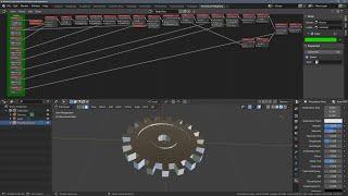 Blender 2.83 Procedural Gear using Sorcar