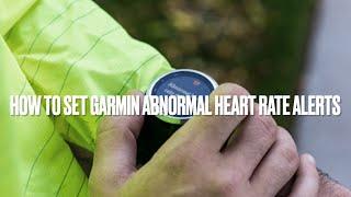 How to set high & low heart rate alerts on a Garmin