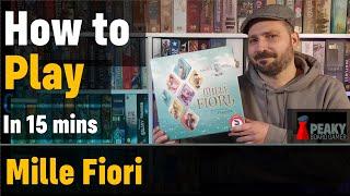 How to play Mille Fiori board game - Full teach + Visuals - Peaky Boardgamer