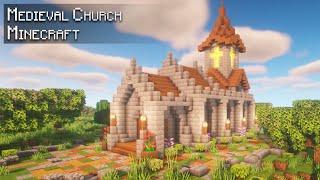 Minecraft: How to build an Aesthetic Medieval Church | Tutorial