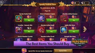 Spooky Festival Shop, the Best Items to Buy — Hero Wars: Dominion Era