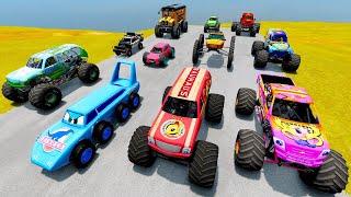 New Racing Hot Wheels Long Jumps and Crashes Monster Jam BeamNG