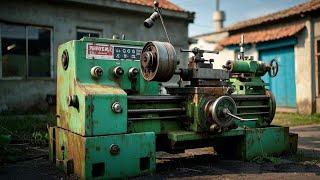 Genius Girl Restores Broken 1972 Lathe | Repair engine