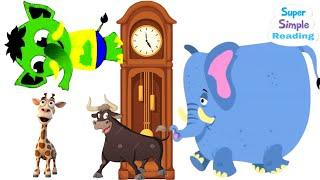 Hickory Dickory Dock elephant, bull, mammoth and giraffe song| Nursery Rhymes & Kids Songs|CoCo Rash