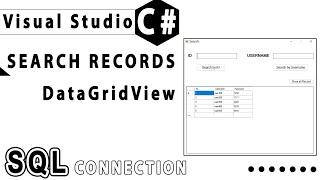 C# Search Record in DataGridView, SQL Database Connection using XAMPP