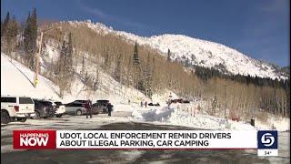 Law enforcement ticketing vehicles parked illegally, camped overnight in Cottonwood Canyons