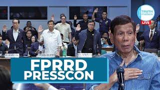 LIVE: FPRRD PRESSCON PAGKATAPOS NG SENATE HEARING ON DR*G W*R