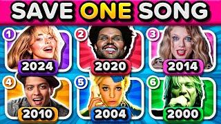 SAVE 1 SONG PER YEAR  2000 - 2024 (6 Songs Each Year) | Music Quiz