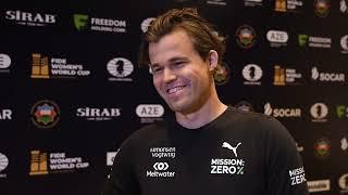 Magnus Carlsen: "I told Pragg we all want to be like him today"